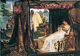 Sir Lawrence Alma-tadema Canvas Paintings - Antony and Cleopatra